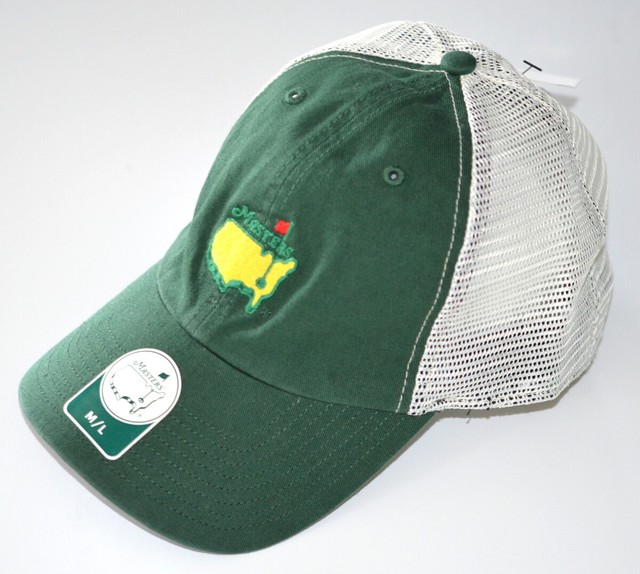 2019 MASTERS (DRK GREEN/WHT) FITTED (M/L) TRUCKER Golf HAT from AUGUSTA