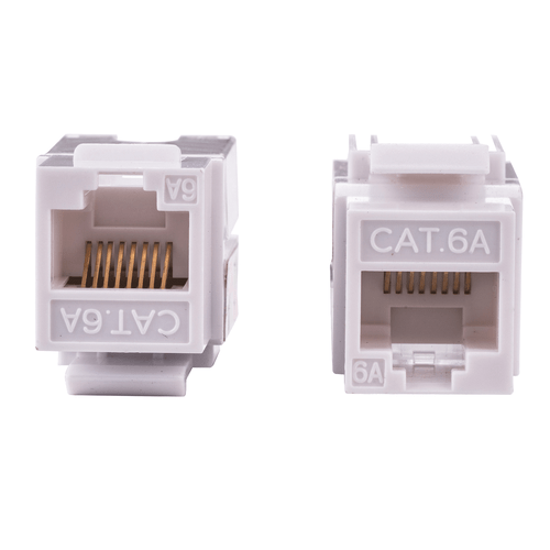 Cat6A Keystone Jack Network 45 Degree RJ45 White Blue Black Green Punch Down lot - Picture 23 of 24