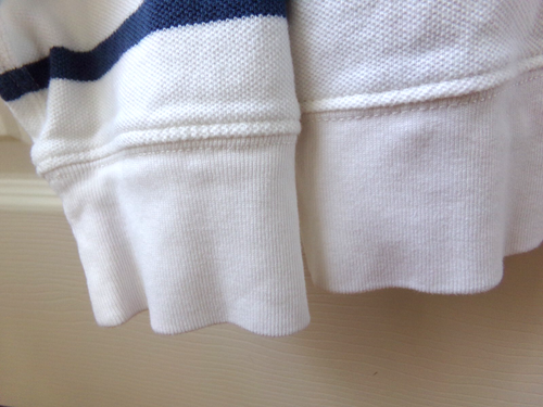 Boys Large Ralph Lauren White Mesh Hoodie Polo Blue Striped Size L 14-16 Beachy - Picture 16 of 17