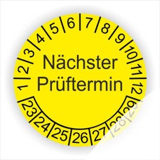 120 Stück Prüfplaketten,Nächster Prüftermin BGV UVV DGUV UVV BGR D27 GUV Ø:30mm