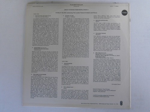 FILM SPECTACULAR Vol. 6 WORLD WAR II - Stanley Black - WRC OZ press LP - Picture 2 of 2