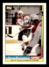 1991-92 Topps Hockey Team Scoring Leaders #16 Kevin Hatcher Capitals