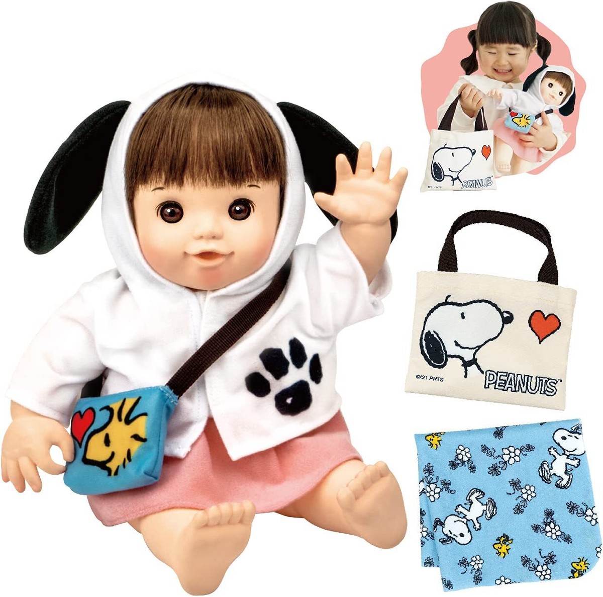 People POPO-CHAN x SNOOPY Collaboration Baby Doll From Japan People POPO-CHAN x SNOOPY Collaboration Baby Doll From Japan