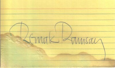 Remak Ramsay Autographed Index Card Veteran Stage & Film Actor | eBay.de