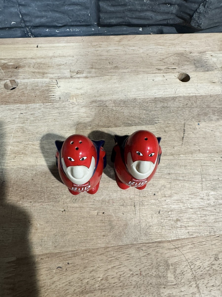 Vintage Budweiser Bud Man 3” Salt & Pepper Ceramic Shakers | eBay