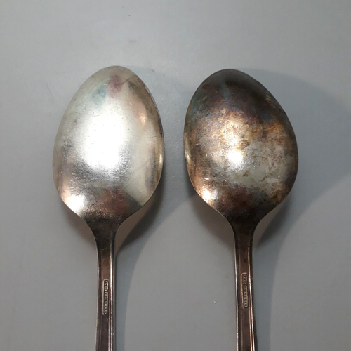 FAIRFIELD Silverplate Serving Spoons Vintage Lot of 2 - Picture 5 of 8