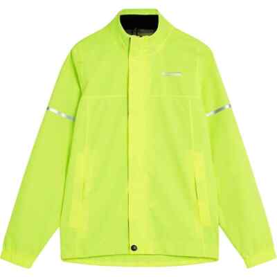 Madison Protec 2L wasserdichte Jugend Fahrradjacke, Reiten, Hi Viz Gelb.