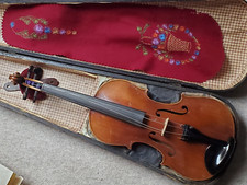 Nice old violin "Anton H ller Graslitz" violon , nicely flamed