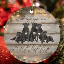 God Say You Are Cane Corso Dog Christmas Ornament Christian Gift Decor Hanging