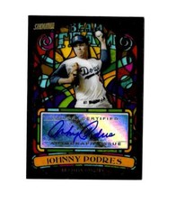 Johnny Podres 2008 Topp Certified Stadium Club Beam Team Stained Glass AUTOGRAPH