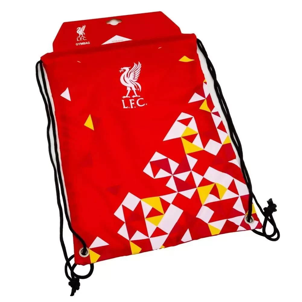 LIVERPOOL FC GYM BAG RED - PE KIT DRAWSTRING SWIM BAG OFFICIALLY LICENSED GIFT