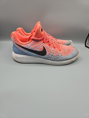 Nike Womens Lunarepic Low Flyknit Running Hot Punch Alumin