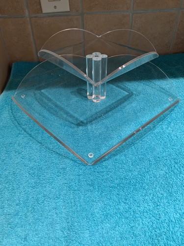 Acrylic Lucite Clear 2 Tier Party Serving Dish - Picture 4 of 12
