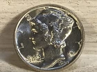 1944-P Bright White BU Silver Mercury Dime with Luster. FSB? Free Shipping. ZZ