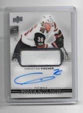 2017-18 UPPER DECK PREMIER CHRISTIAN FISCHER ROOKIE PATCH AUTOGRAPH 147/299