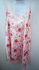 Vtg Victoria's Secret 2011 Floral Satin Chemise Nightgown Slip Dress Large