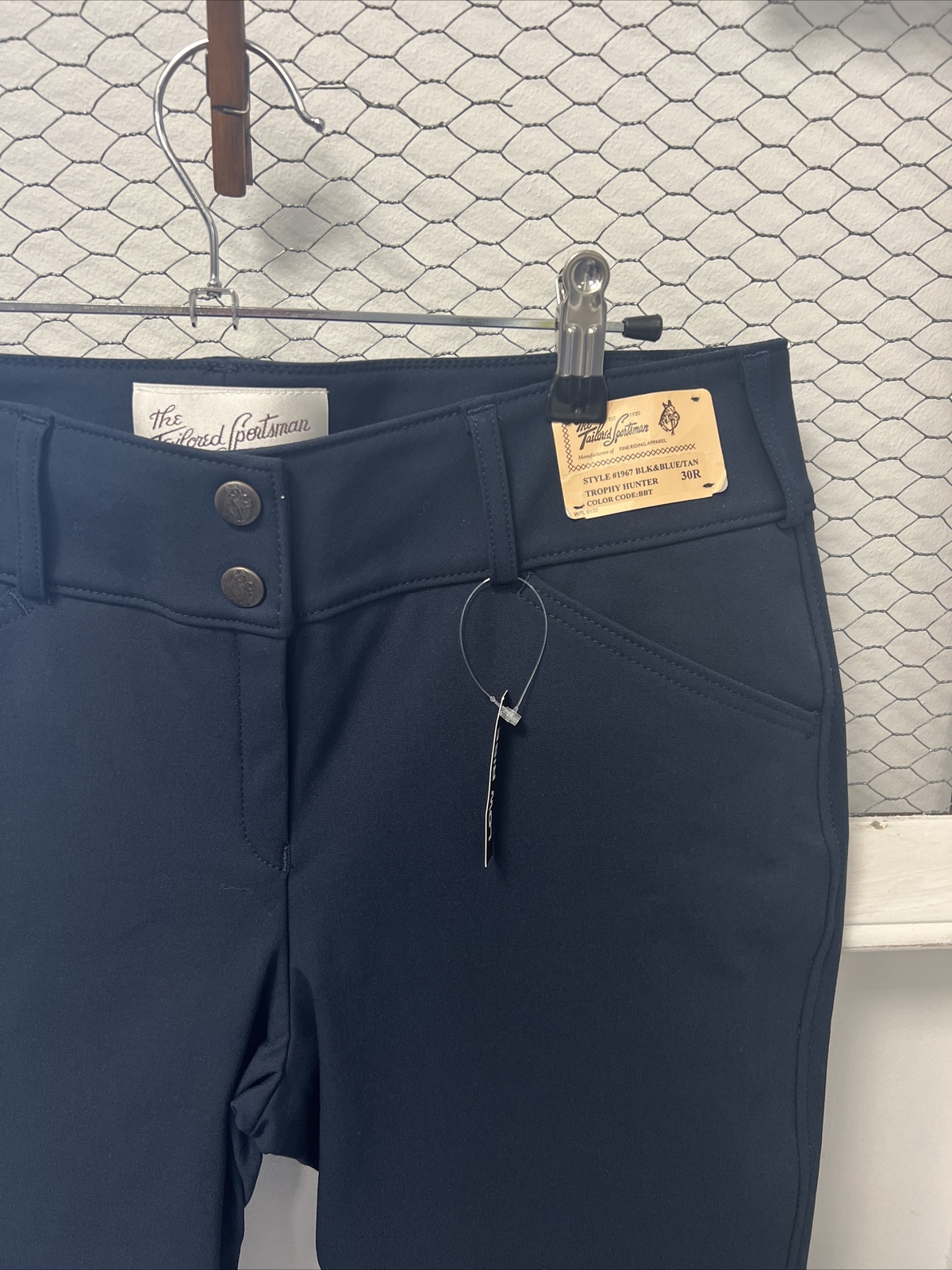 The Tailored Sportsman riding breeches trophy hunter style 1967 Black/Blue 30R