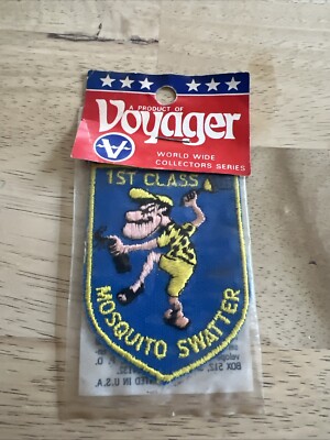 Vintage Voyager first class mosquito swatter patch