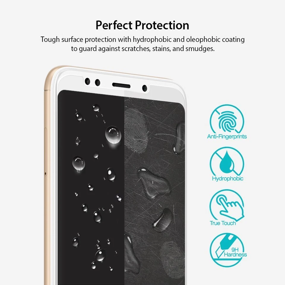 For Xiaomi Redmi 5 Plus | Ringke Tempered Glass Clear Screen Protector [3 PACK] - Image 3 of 4