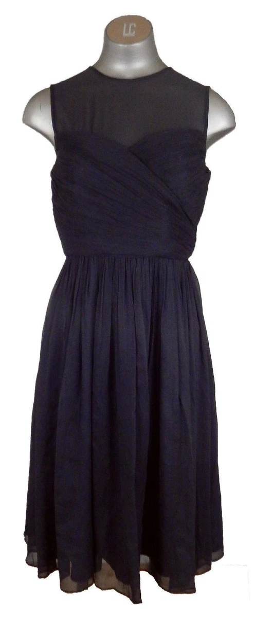 j crew black bridesmaid dress J CREW Heidi Black Chiffon Bridesmaid Dress Sz 10