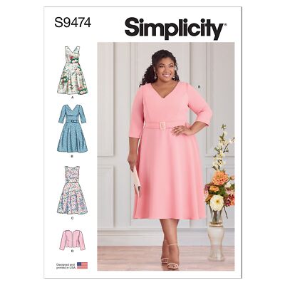 Misses' Jacket and Dress Sewing Pattern Kit Code S9474 Sizes 26W-28W-30W-32W ...