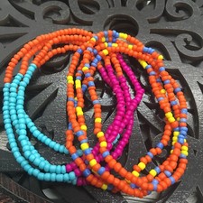 2 PC Handcrafted Waist Beads Jewelry African Bohemia Bracelets Anklet New 4178