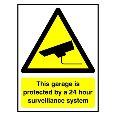 Diese Garage ist geschützt Schild oder Aufkleber | SECU0031