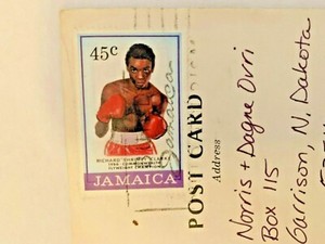 CARIBBEAN POSTCARD Postage 1987 Boxing SPORTS Stamp 45 Jamaica MONTEGO BAY CHAMP
