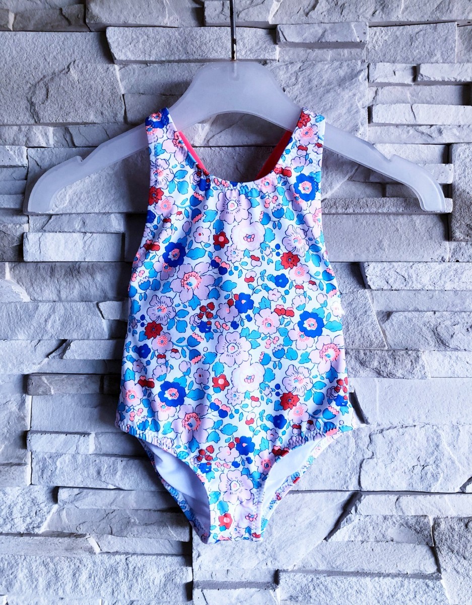 JACADI NEW MAILLOT DE BAIN BÉBÉ FILLE MOTIF LIBERTY, VOLANT