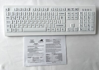 Deutsches PC-Tastatur Kabellose Desinfizierbare Hygiene Active Key QWERTZ OVP