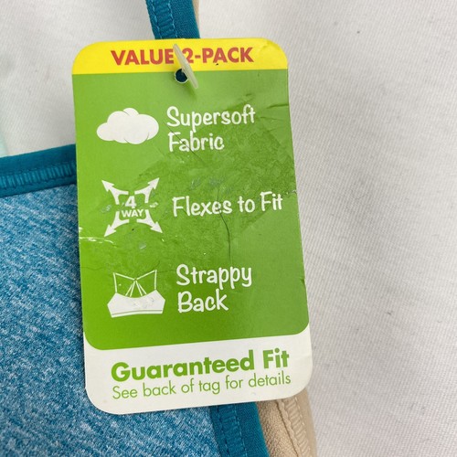 Sujetador Hanes para Niñas Racerback Pequeño 2 piezas Tazas Inalámbricas Extraíbles sin costuras NUEVO - Imagen 4 de 8