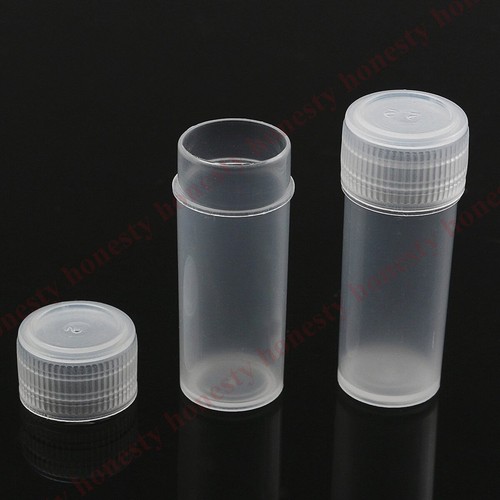 50Pcs Plastic Sample Bottle 5ml Test Tube Small Bottle Vial Storage Container - Picture 6 of 8