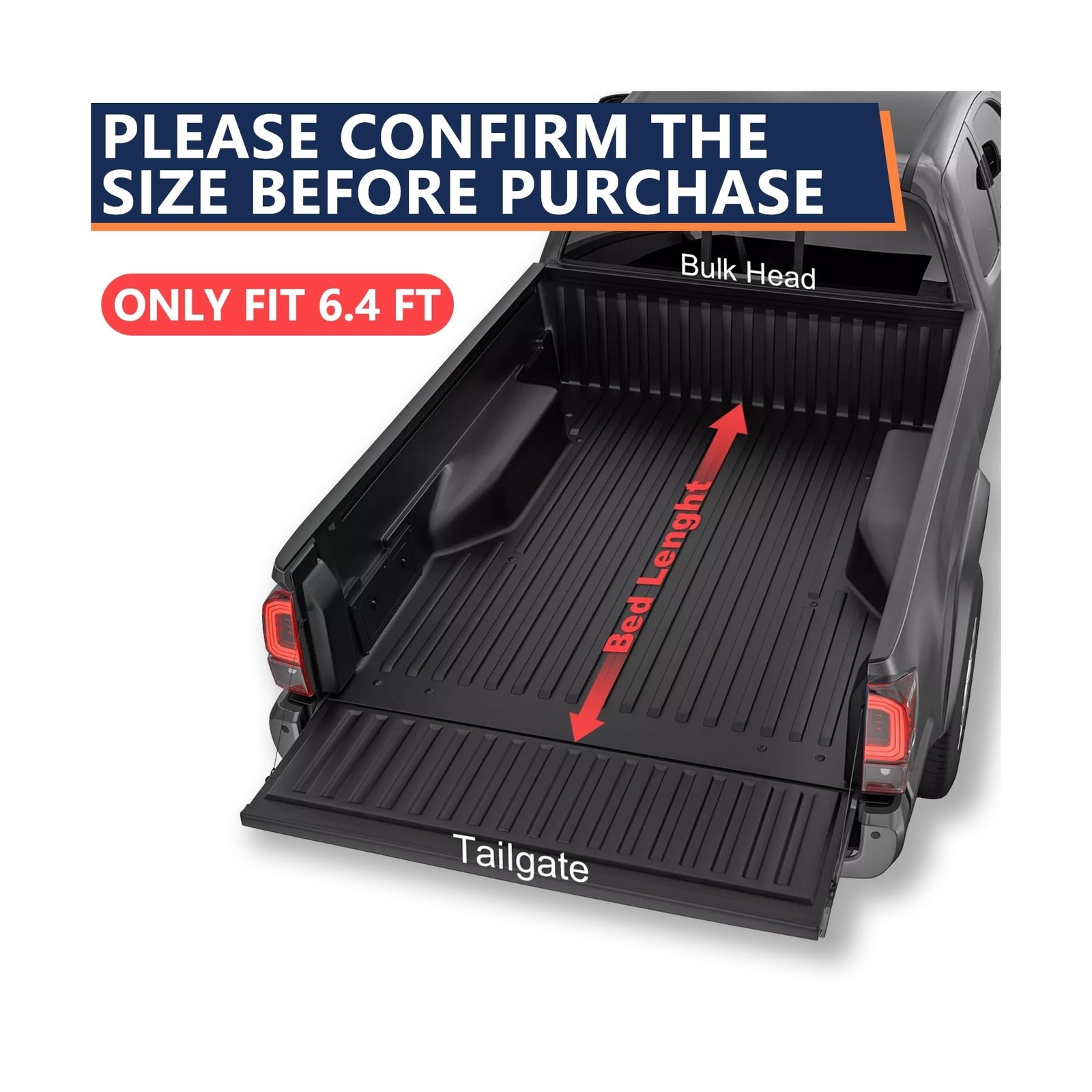 PENSUN 6.4Ft Soft Quad-Fold Truck Bed Tonneau Cover for 2002-2025 Dodge Ram 1...