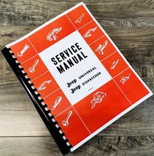 Willys Jeep Universal CJ2A CJ3A CJ3B CJ5 CJ6 4WD Service Manual Shop Repair Book