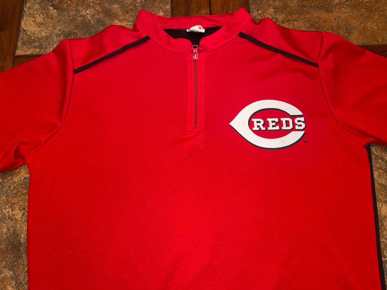 MLB Cincinnati Reds Fox Sports Ohio 1/4 Zip Pullover Medium Shirt M 22 ...