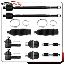 For 2002-07 Mitsubishi Lancer 10Pcs Ball Joints Sway Bar Tie Rod End Rack Bellow