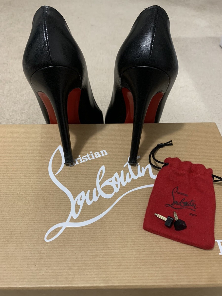 CHRISTIAN LOUBOUTIN - Simple Pump 100 - Size 38.5 - Black CHRISTIAN LOUBOUTIN - Simple Pump 100 - Size 38.5 - Black