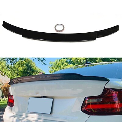 Gloss Black Rear Trunk Spoiler Lip Wing For BMW F22 F87 M2 Coupe 2014-2021