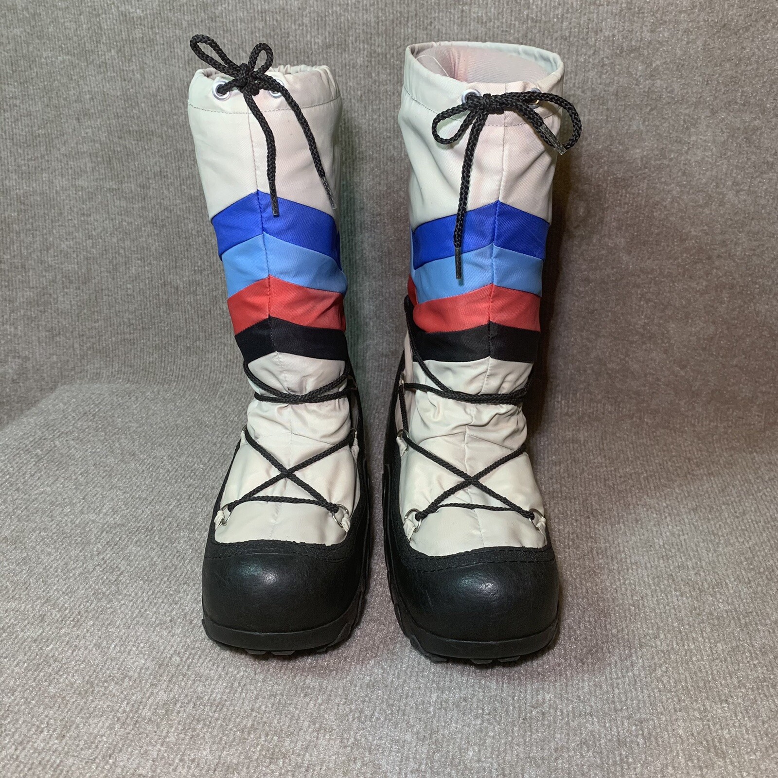 Vintage Moon Boots Snow Blue White 