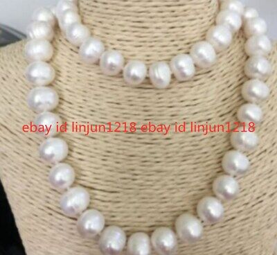 31“ 100% NATURAL 9-10MM WHITE SOUTH SEA BAROQUE PEARL NECKLACE 
