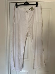 white linen trousers size 22