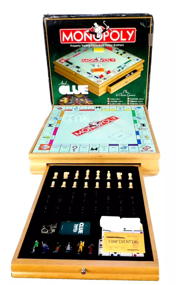 MIRO PARKER Classic Monopoly - Antique 6 Piece Complete Board Games RARE  N16