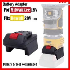 Battery Adapter For Milwaukee 18V Li-ion Battery To For Dewalt 20V  Power Tools