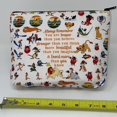 Disney Lion King Bag Hakuna Matata Cosmetic Makeup Zipper Pumba Timon Nala Zazu - Picture 4 of 14