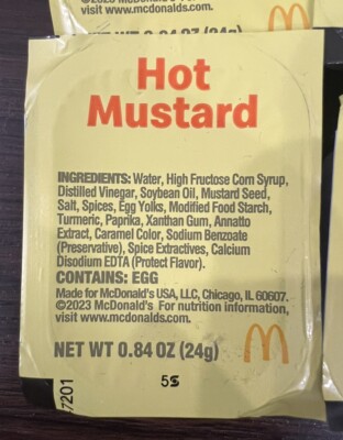 McDonald Hot Honey Mustard Dipping Sauce Lot Of 15