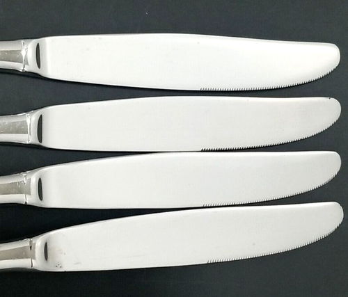 Oneida Islet Set 4 Coltelli da Pranzo Acciaio Inox 18/10 Posate Argenteria Lucido 9" - Foto 5 di 7