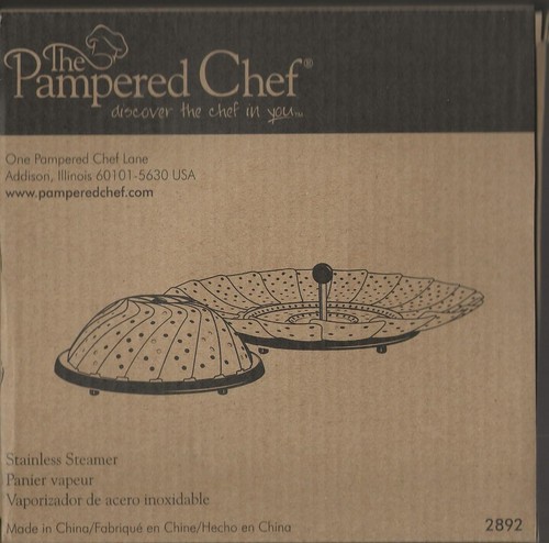 PAMPERED CHEF STAINLESS VEGETABLE STEAMER #2892 NEW IN BOX