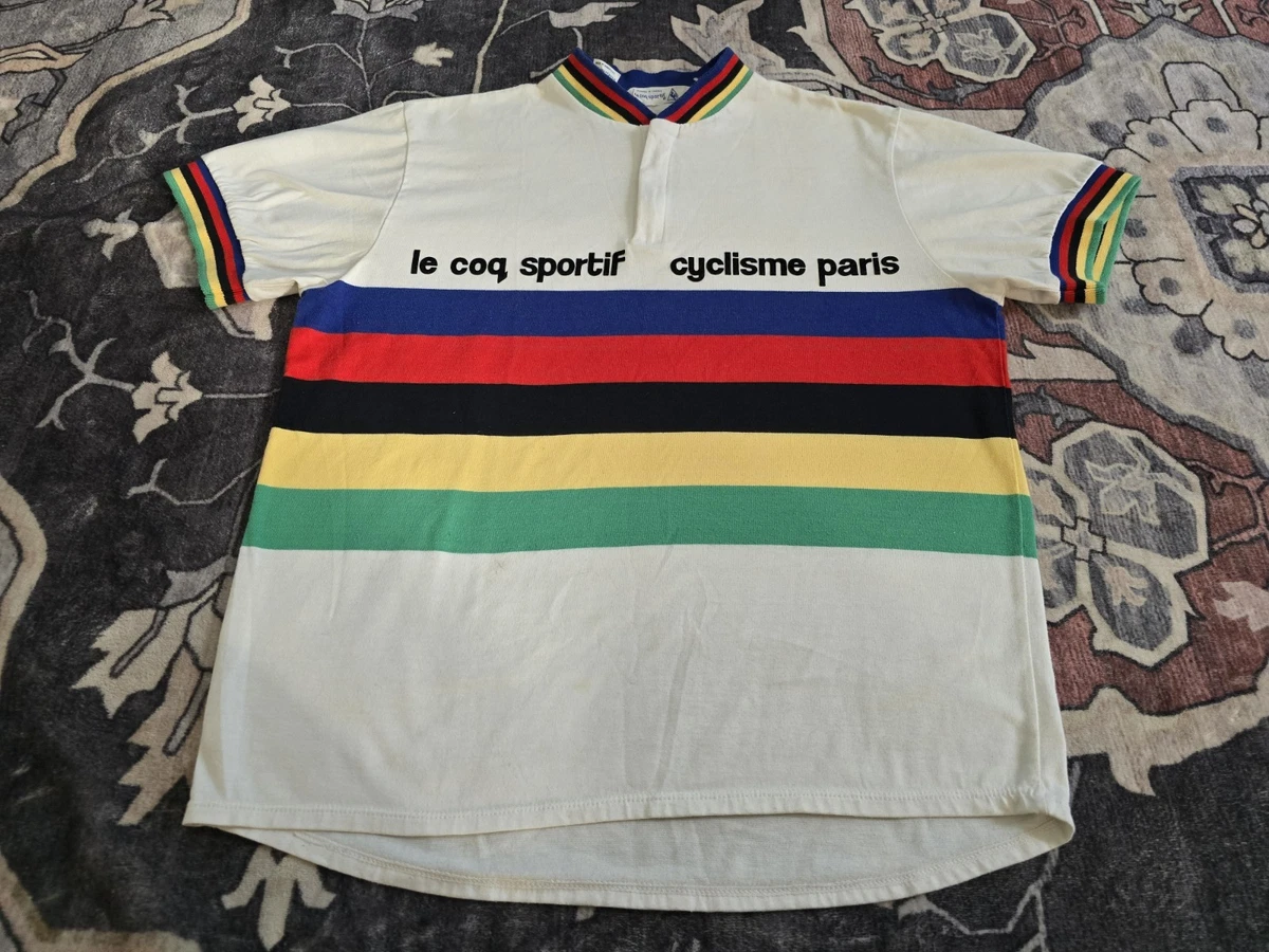 Maillot Vintage Le Coq Sportif Orange – Années 70, Coton, Fabriqué En France, Taille S