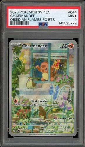 Pokemon Center Stamp Promo Charmander Obsidian Flames ETB SVP EN 044 PSA 9 Mint