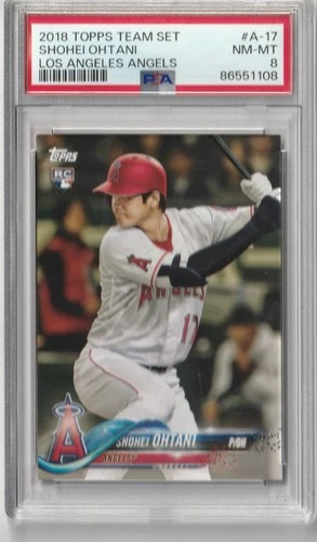 2018 Topps Team Set Shohei Ohtani #A-17 PSA 8 NM-MT